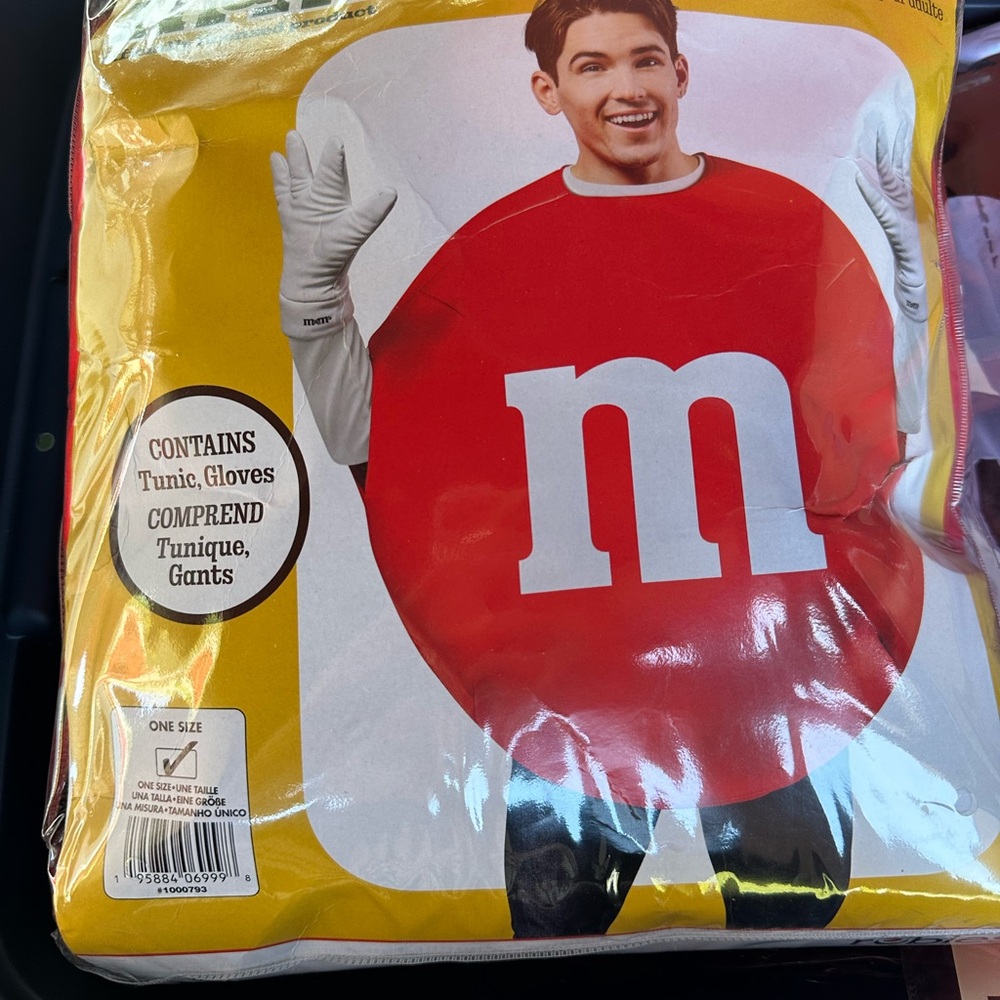 Red M and M adult costume